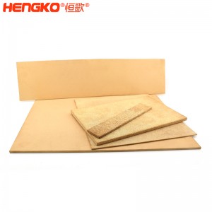 多孔徑燒結(jié)過(guò)濾銅濾板孔隙率均勻耐高溫阻力小粉末顆粒青銅濾芯,用于船舶工業(yè)