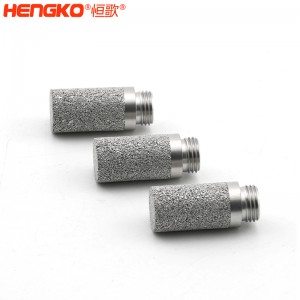 廠家定制農業(yè)大棚溫濕度傳感器探頭保護罩_防水耐腐不銹鋼外螺紋平頭露點儀殼體